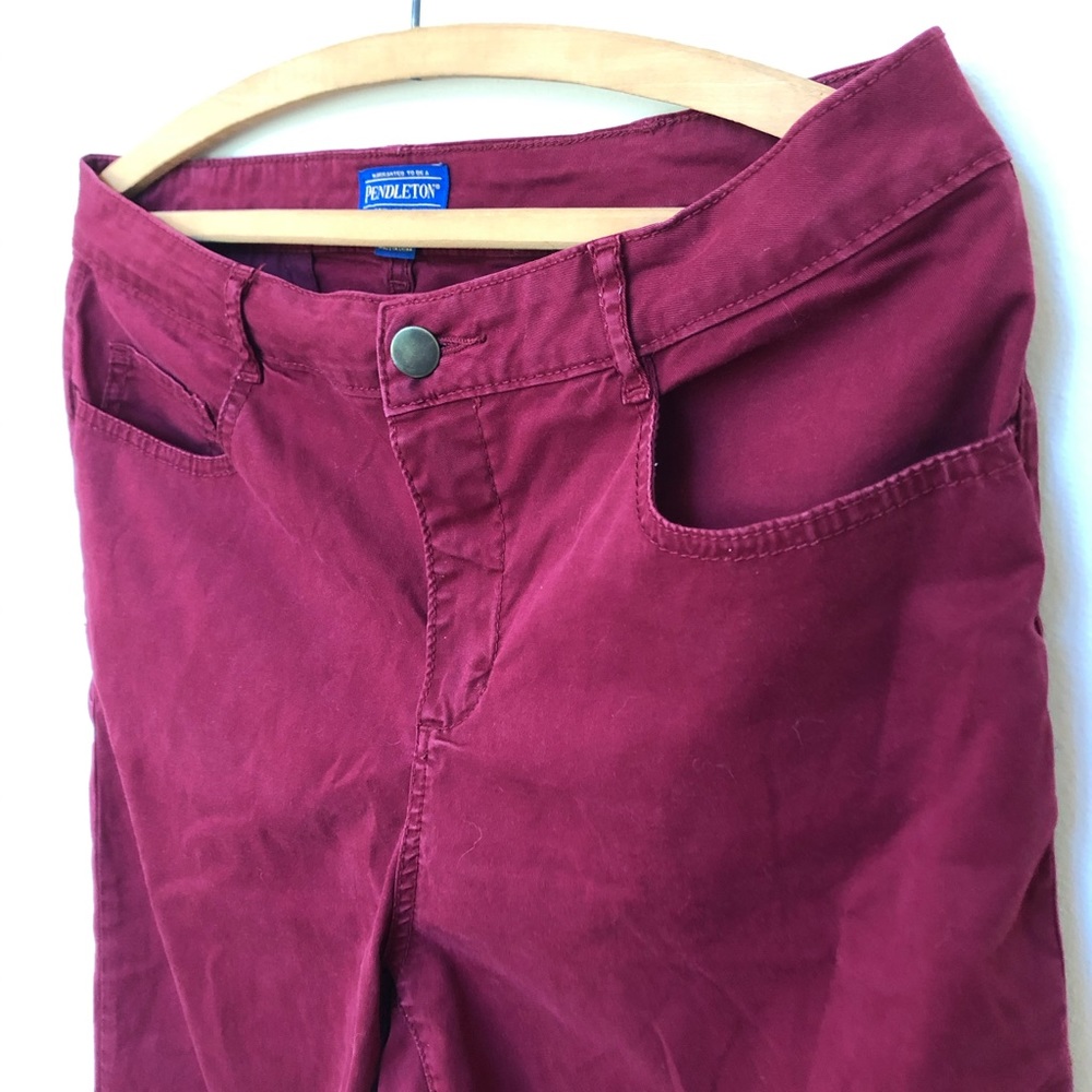 Pendleton burgundy red ankle pants